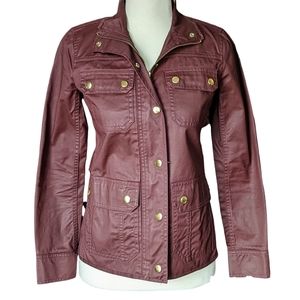 J. Crew field jacket XXS in burgundy